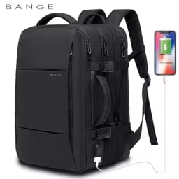 BANGE Travel Backpack Men Business Backpack School Expandable USB Bag Large Capa